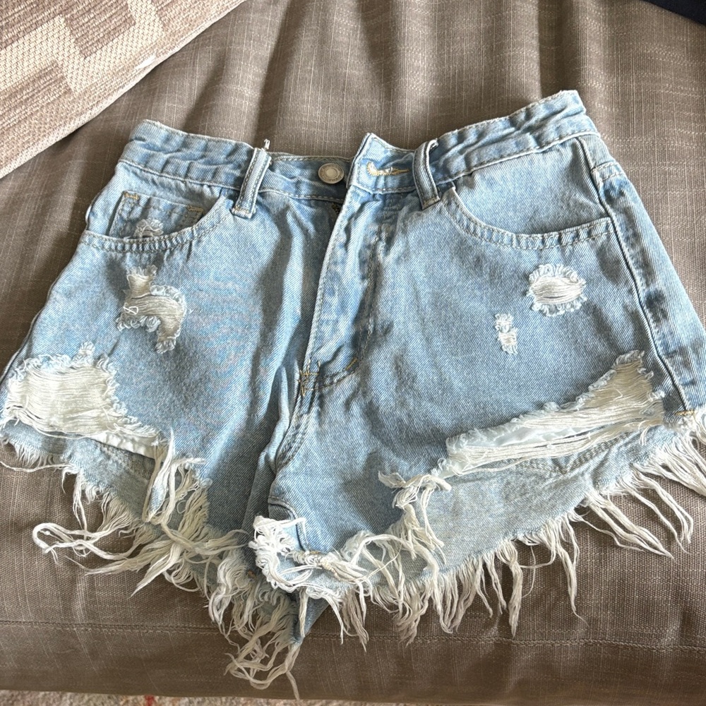 Distressed Denim Women Shorts